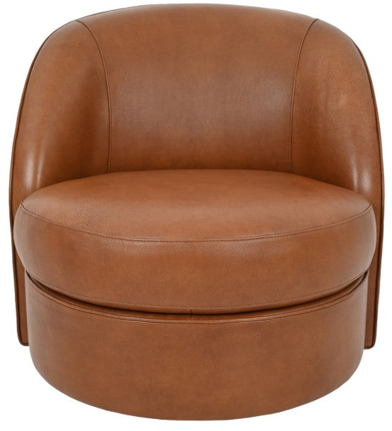 Softline Havana Cinnamon Leather Swivel Chair