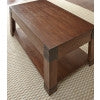 Steve Silver Arusha Lift-Top Cocktail Table In Medium Cherry