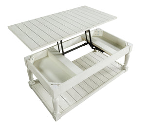 Steve Silver Hemingway Lift-Top Cocktail Table In Alabaster