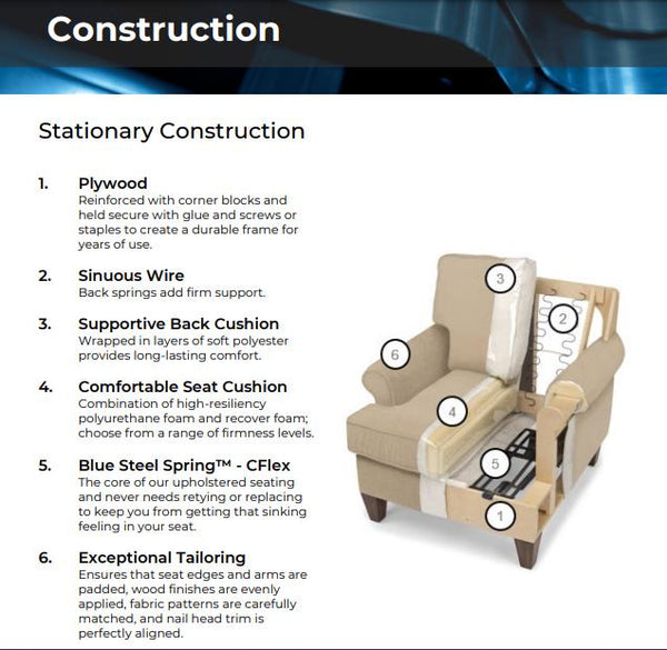 Flexsteel South Haven White Moondust Sofa