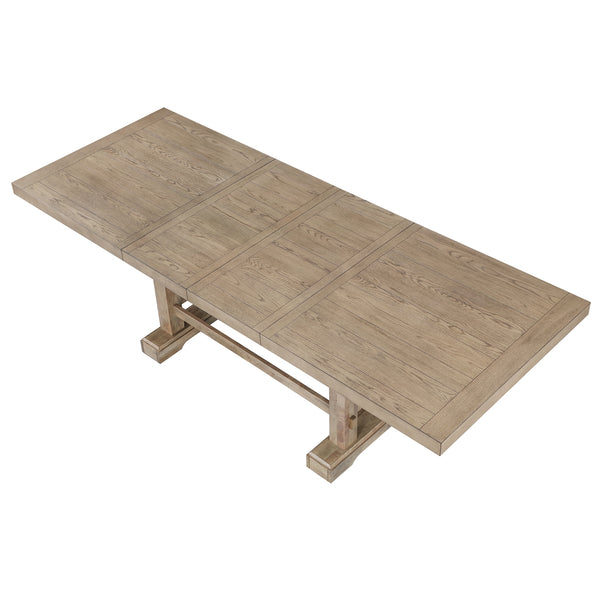 Steve Silver Napa 108-Inch Counter-Height Table With 8-Inch Leaves In Weathered Sand