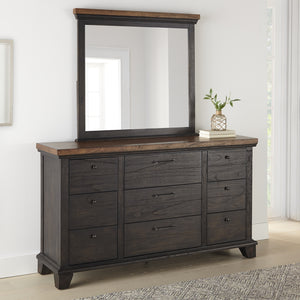 Steve Silver Bear Creek 9-Drawer Dresser In Sable & Antiqued Pewter