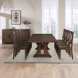 Steve Silver Auburn Dining Side Chair In Dark Tobacco