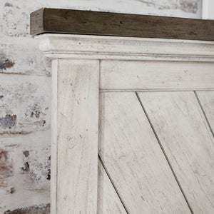 Steve Silver Bear Creek Queen Bed In White & Honey Smoke