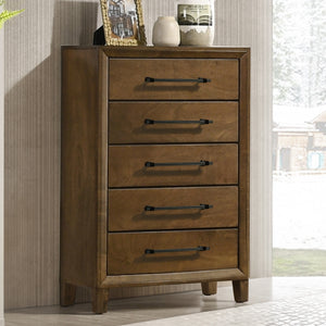 New Classic Ballard 5-Drawer Chest in Walnut
