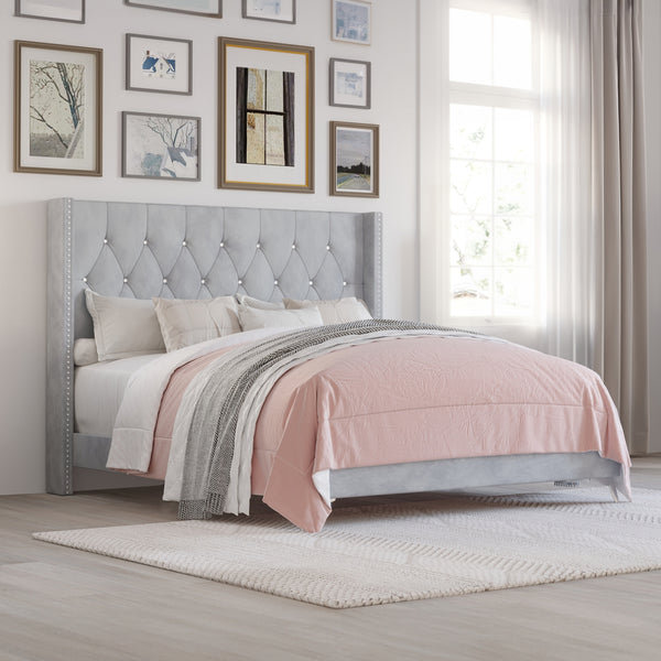 New Classic Huxley Queen Complete Bed in Gray