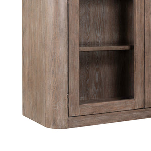 Liberty Furniture South Bend Burnished Clay 2-Piece Bunching Display Cabinet Set with LED Lighting