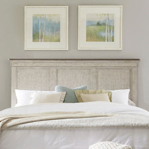 Liberty Furniture Ivy Hollow Weathered Linen With Dusty Taupe Tops California King Panel Bed