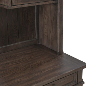 Liberty Furniture Paradise Valley Saddle Brown Credenza & Hutch Set with Bead Molding