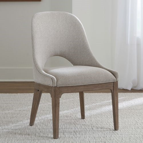 Liberty Furniture South Bend Burnished Clay 7-Piece Rectangular Leg Table & 6 Upholstered Side Chairs Set