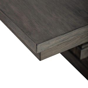 Liberty Furniture Westfield Havana Brown Casual Dining Trestle Table with Square Turned Double Pedestals & 24-Inch Leaf