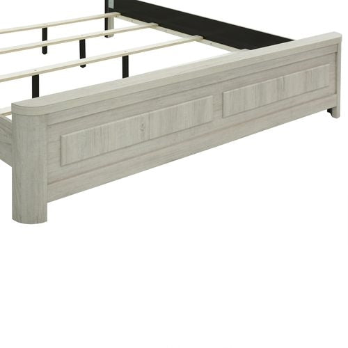 Liberty Furniture Modern Play Natural White Queen Panel Bed with Gently Rounded Corners