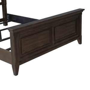 Liberty Furniture Paradise Valley Saddle Brown Queen Upholstered Bed with Bead Molding