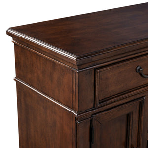 Liberty Furniture Fireplace TV 84-Inch Console with Antique Brass Bail & Knob Hardware