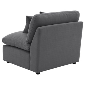 Coaster Hobson Upholstered Armless Chair Charcoal