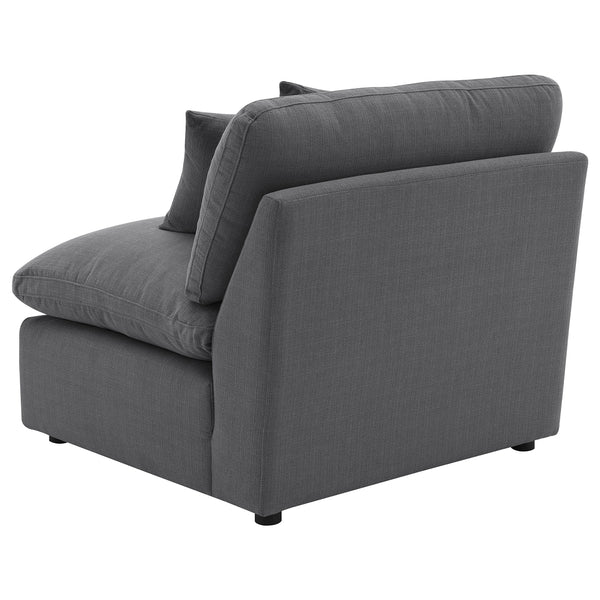 Coaster Hobson Upholstered Armless Chair Charcoal