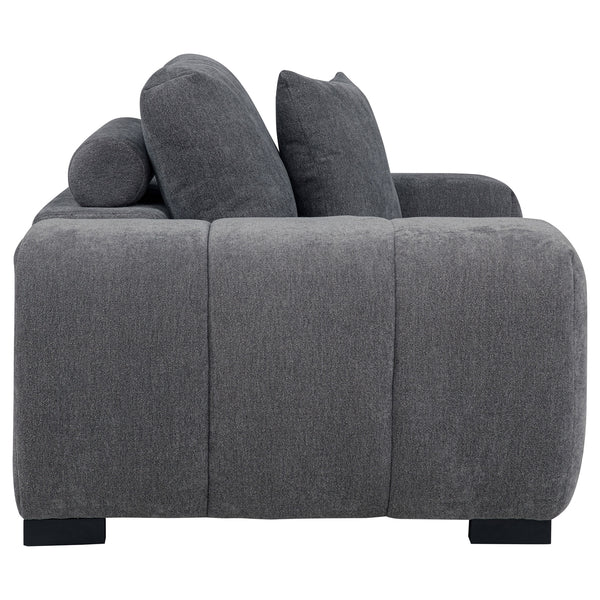 Coaster Octavia Upholstered Track Arm Accent Chair Charcoal Grey
