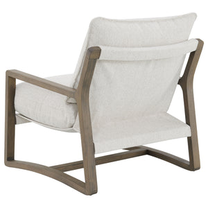 Coaster Geneva Boucle Upholstered Wood Arm Accent Chair Sand
