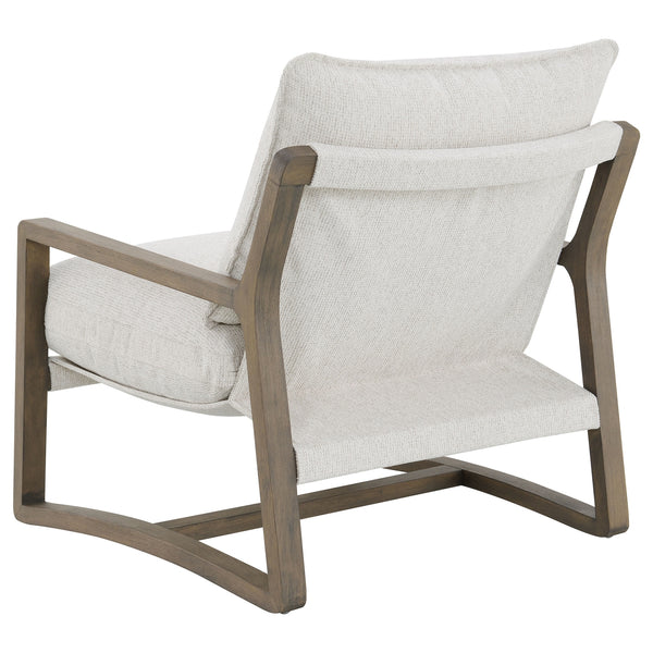 Coaster Geneva Boucle Upholstered Wood Arm Accent Chair Sand
