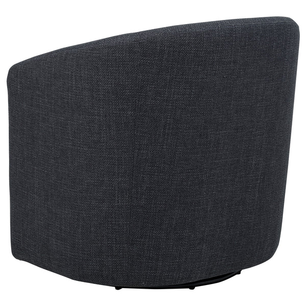 Coaster Mossbrook Fabric Upholstered Swivel Accent Chair Anthracite
