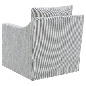 Coaster Winter Upholstered Sloped Arm Accent Swivel Chair Grey