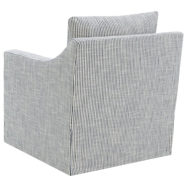 Coaster Winter Upholstered Sloped Arm Accent Swivel Chair Grey