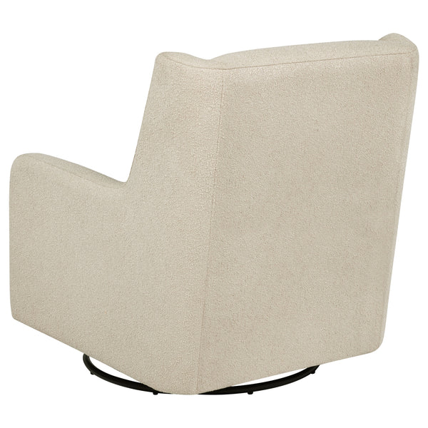 Coaster Serra Boucle Upholstered Swivel Glider Sandy Beige