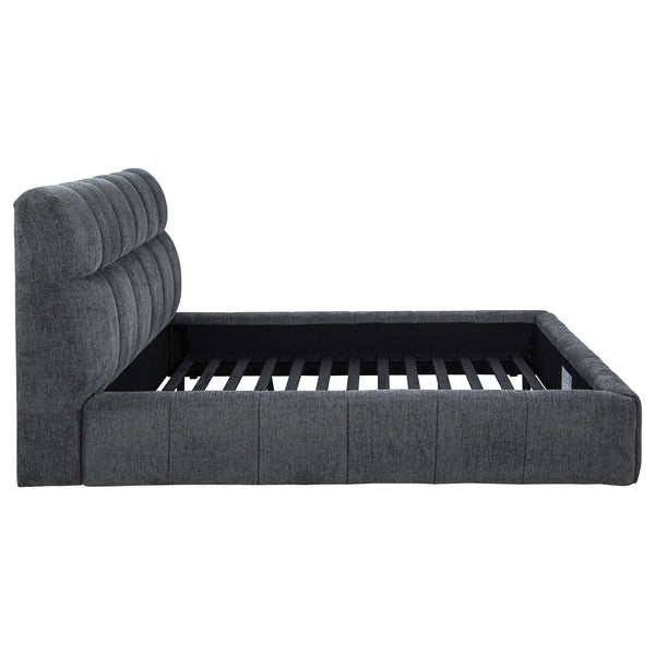 Coaster Nollet 48-Inch Upholstered California King Platform Bed Grey