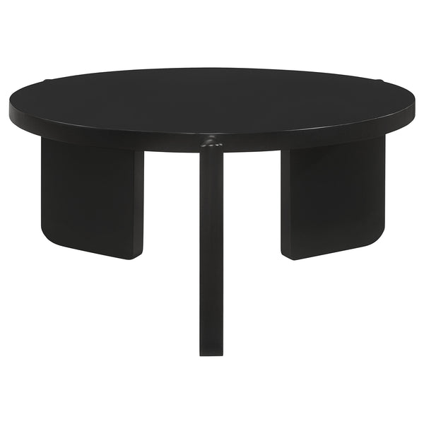 Coaster Cordova 2-Piece Solid Wood Coffee & End Table Set Black