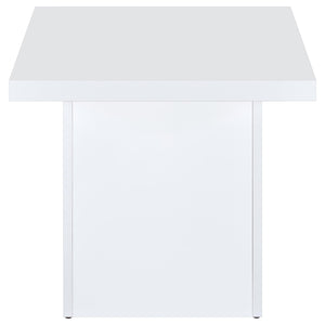 Coaster Devar 2-Piece Square Coffee End Table Set White High Gloss