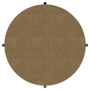 Coaster Arini Round Coffee Table With Storage Shelf Sand Wash