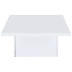 Coaster Devar Square Engineered Wood Coffee Table White High Gloss