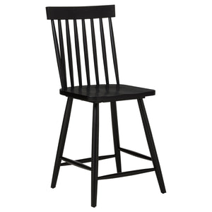 Coaster Andrews 5-Piece Round Counter Dining Set Light Ash & Black