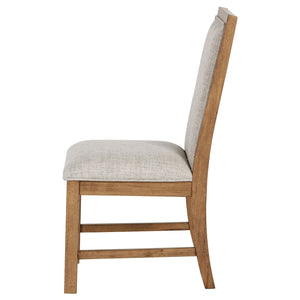 Coaster Bruner Upholstered Side Chair Natural Brown