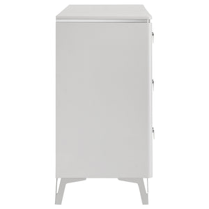 Coaster Cassia 6-Drawer Bedroom Dresser Cabinet White High Gloss