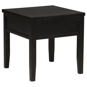 Coaster Concord 1-Drawer Square End Table Distressed Java