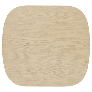 Coaster Kailani Coastal Square End Side Table With Shelf Beige Oak
