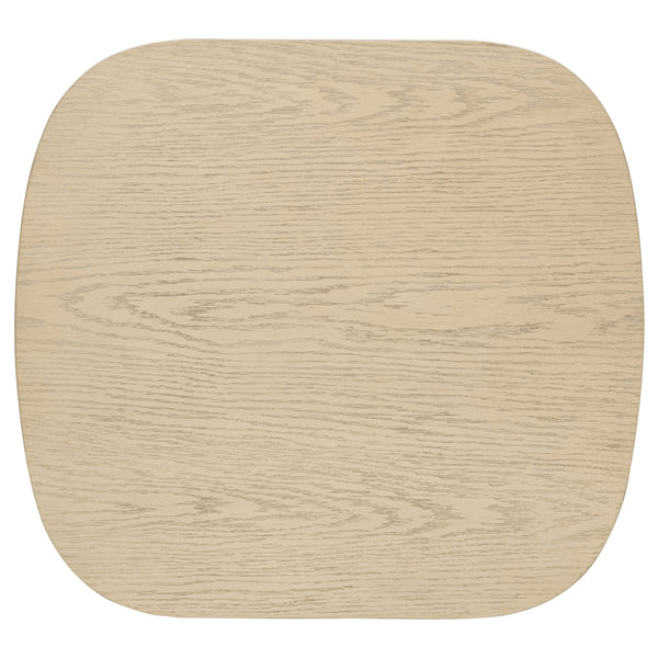 Coaster Kailani Coastal Square End Side Table With Shelf Beige Oak