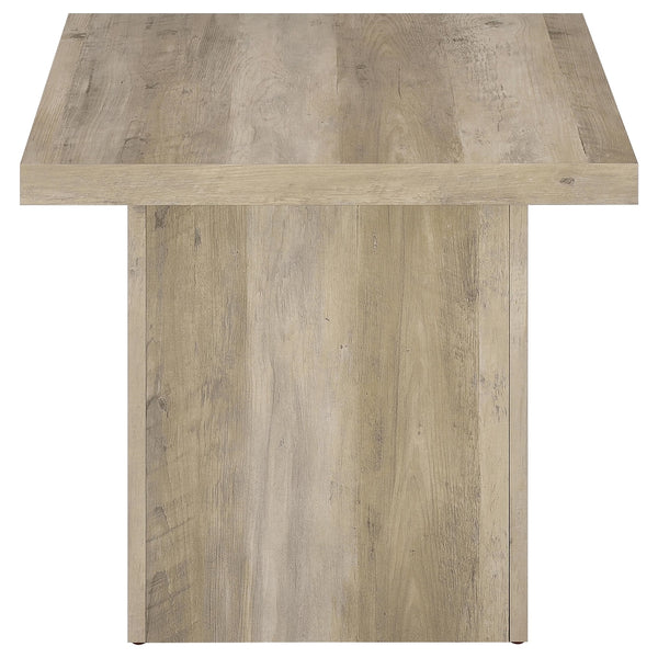 Coaster Devar Square Engineered Wood End Table Distressed Pine
