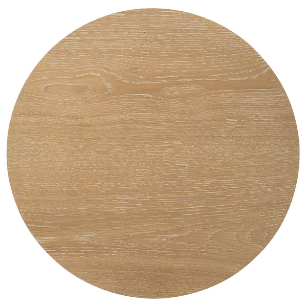 Coaster Ottowa Round Wood Side End Table With Shelf Washed Oak