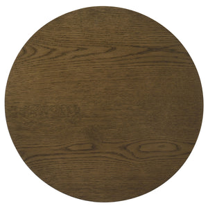 Coaster Ottowa 22-Inch Round Wood Side End Table With Shelf Brown