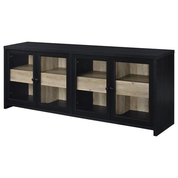 Coaster Denison 3-Piece Entertainment Center 79-Inch Tv Stand Black