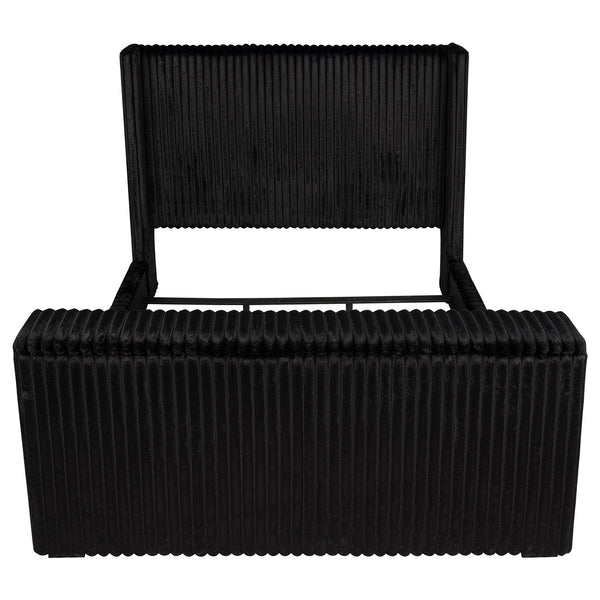 Coaster Centergrove Upholstered King Wingback Tv Bed Black
