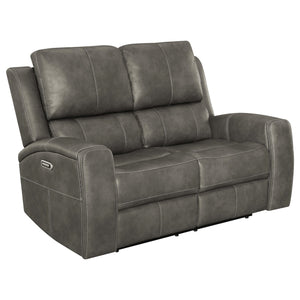 Coaster Brickston 2-Piece Triple Power Reclining Sofa Set Charcoal