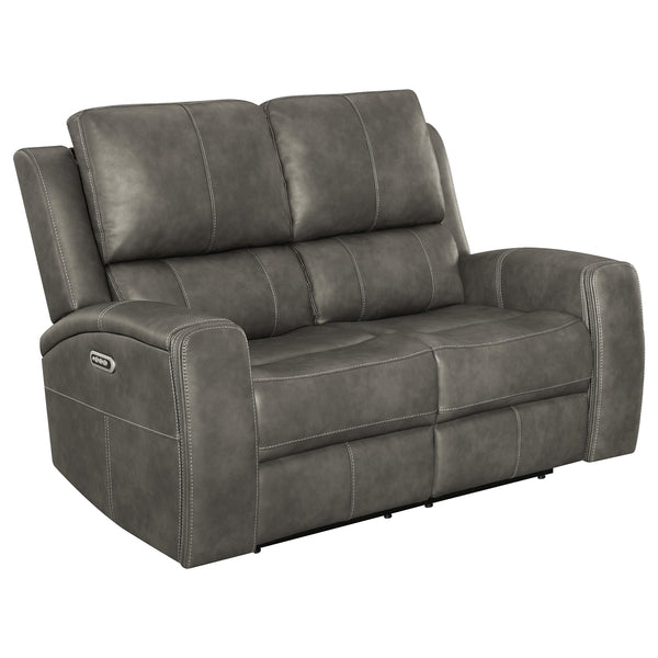 Coaster Brickston 2-Piece Triple Power Reclining Sofa Set Charcoal