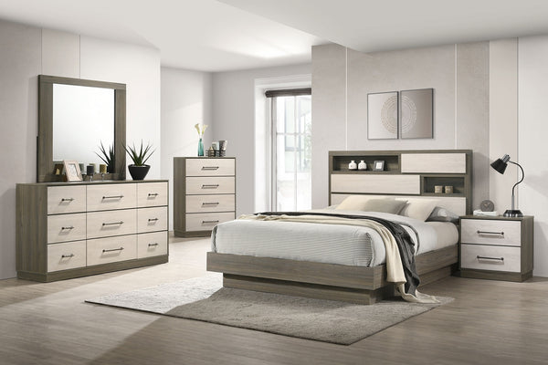 Coaster Fenwick Dresser Mirror Grey Oak