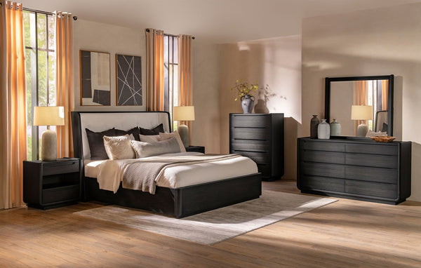 Coaster Leandro Dresser Mirror Burnished Black