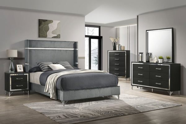 Coaster Lucia Dresser Mirror Black