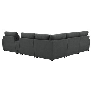 Coaster Collins 6-Piece Modular Power Reclining Sectional Dark Grey