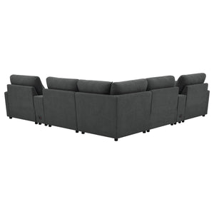 Coaster Collins 7-Piece Modular Power Reclining Sectional Dark Grey